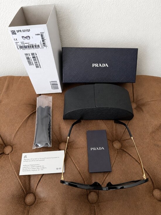 Prada Accessories - PRADA BUTTERFLY SUNGLASSES | BLACK | PR 03YSF